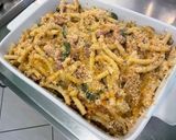 Une image de l'étape 17 de Gratin de macaronis au lard, courgettes et roquefort.