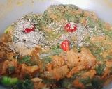 A picture of step 3 of Palak Gosht.