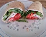 A picture of step 4 of Dean's Healthy Awesome Turkey Caesar Salad Wrap.