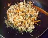 A picture of step 5 of Nutritious Gisei Dofu in an Omelette Pan.