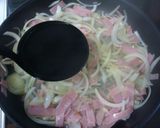 A picture of step 6 of For a Birthday Lunch Easy Classic Carbonara.