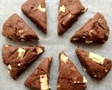 A picture of step 9 of Cocoa and Chocolate Scones with Pancake Mix.