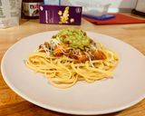 Foto del paso 3 de la receta Pasta con salsa pomodoro de lentejas y guacamole