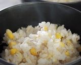 A picture of step 5 of Corn Rice with the Silky Strings.