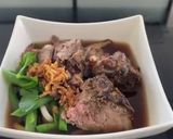 A picture of step 5 of Grilled Lamb Udon Noodles Ramen🍜.