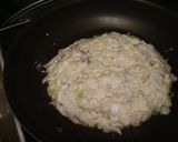 A picture of step 2 of Ika Yaki - Squid Okonomiyaki.
