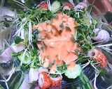 A picture of step 4 of Chikuwa and Daikon Sprouts Tossed in Mayo-Miso Dressing.