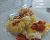 Foto del paso 6 de la receta: Bolas de patata rellenas de albóndigas con crema bechamel