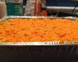 A picture of step 4 of Cheeto Mac & cheese 🧀.