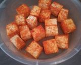 A picture of step 3 of Grilled Paneer tikka.