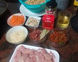 Foto del paso 1 de la receta: Guiso de otoño con garbanzos y carne de cochino