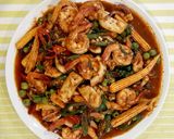 รูปขั้นตอนการทำที่ 4 ของ "กุ้ง&หมึกผัดพริกเผา" Stir Fried Shrimp&Squid with Chili Paste