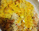 A picture of step 10 of Chicken tikka bryani.