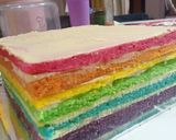 Foto langkah ke 6 dari resep Rainbow Cake Ny. Liem Super Lembut.