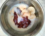 A picture of step 1 of Banana nutella shake.