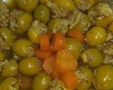 Une image de l'étape 5 de Olives vertes farcies.