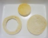 A picture of step 5 of Shrimp & Mushroom English Muffin Quiche.