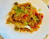 A picture of step 7 of Baked Cod with Salsa and Rice.