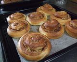 A picture of step 6 of Walnut Filled Cinnamon Rolls..