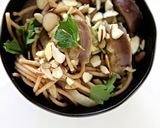 A picture of step 7 of Whole Wheat Spaghetti, Spaghetti Squash, Japanese Eggplant, Capers and Toasted Almonds.