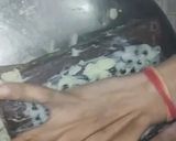 A picture of step 3 of Aloo papad.