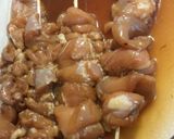 A picture of step 4 of Grilled teriyaki chicken Skewers.
