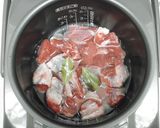 A picture of step 1 of Made in a Rice Cooker: Tender Beef Shank Curry.