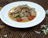 A picture of step 6 of Banana Blossom Curry.