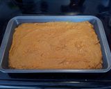 A picture of step 2 of Pumpkin Cake Squares.