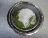 A picture of step 1 of Matcha Muffins with White Chocolate.