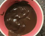 A picture of step 2 of Edible Mug Representing cocoa pudding, caramelized banana Halwa.