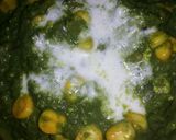 A picture of step 9 of Palak corn.