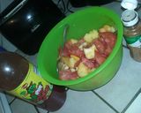 A picture of step 2 of Piña/sandia loca crazy pineapple/watermelon.