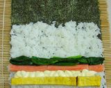 A picture of step 5 of Teriyaki Pork Sushi Rolls.