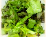 A picture of step 3 of Salad with peaches & green grapes.
