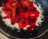 A picture of step 3 of Plum crumble.