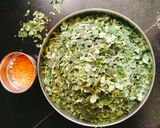 A picture of step 1 of MORINGA Masoor Dal / Drumstick leaves Dal.