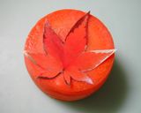 A picture of step 2 of Carved Carrot Maple Leaf (for Garnish).
