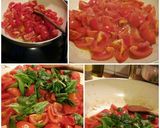 A picture of step 2 of AMIEs Fresh SPAGHETTI with Fresh Tomatoe & Basil.