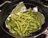 A picture of step 8 of Edamame in a Cast Iron Pot..