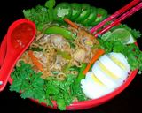 A picture of step 7 of Mike's Spicy Oysters Ramen.