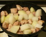 A picture of step 4 of Braised Diced Pork and Daikon Radish with Chinese 5-Spice.