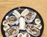 A picture of step 9 of Choco Banana Swiss Roll.