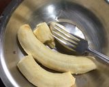 A picture of step 1 of Banana Beetroot Pancakes.