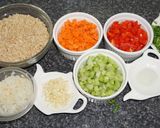 A picture of step 1 of Grilled Blood Sausage and Brown Rice with Vegetables.