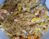 蝦仁菇菇蛋炒蒟蒻米的食譜步驟2照片