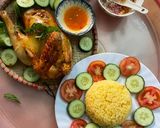 Hình bước làm 4 của món Cơm gà chiên bằng nồi chiên không dầu