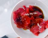 Hình bước làm 2 của món Măng tây,cà rốt và bông cải xanh xào thịt bò