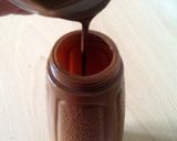A picture of step 4 of Vickys 'Magic Shell' for Ice Cream, GF DF EF SF NF.