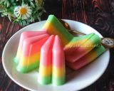 Foto langkah ke 10 dari resep Puding Jelly 3 Rasa.